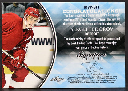 2015-16 Leaf Signature Series MVPs - Sergei Fedorov MVP-SF1 Auto