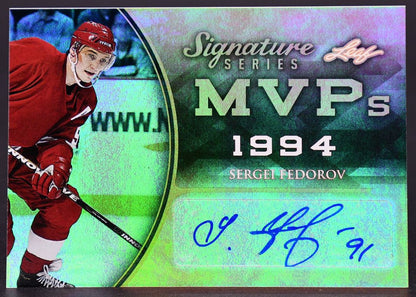 2015-16 Leaf Signature Series MVPs - Sergei Fedorov MVP-SF1 Auto