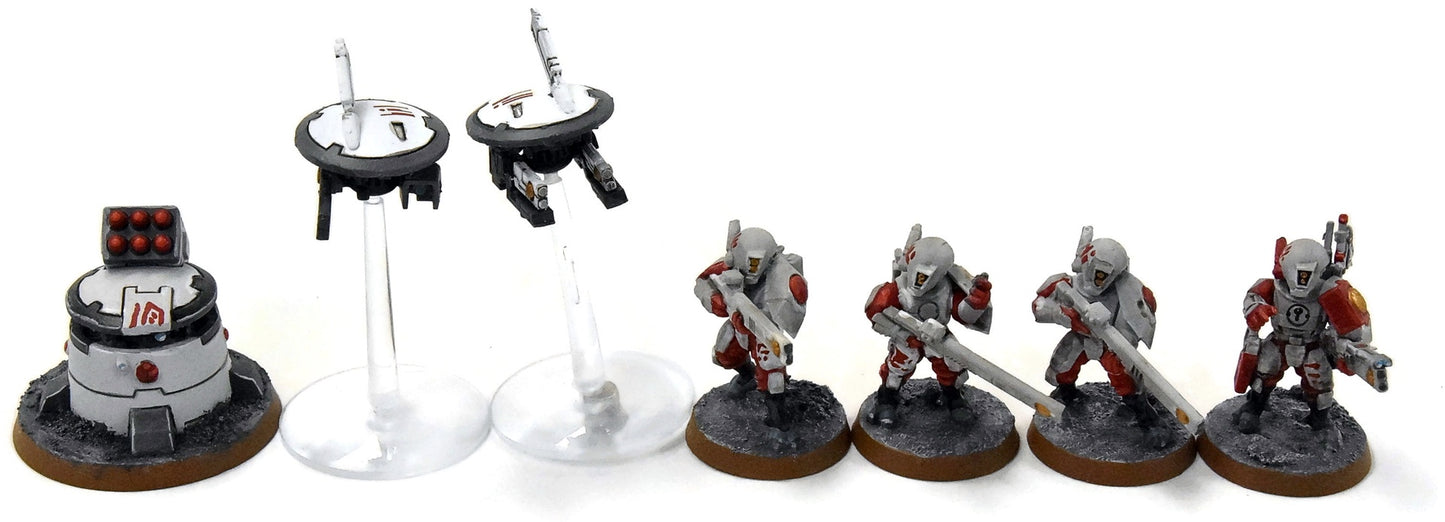 TAU EMPIRE 10 Fire Warriors #3 WELL PAINTED Warhammer 40K