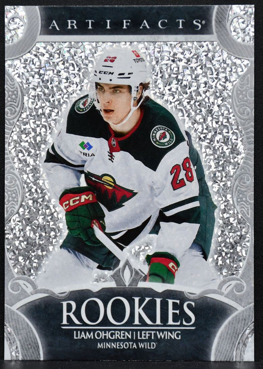 2024-25 UD Artifacts Rookies Silver Foilboard Liam Ohgren 194 Minnesota Wild RC 2210