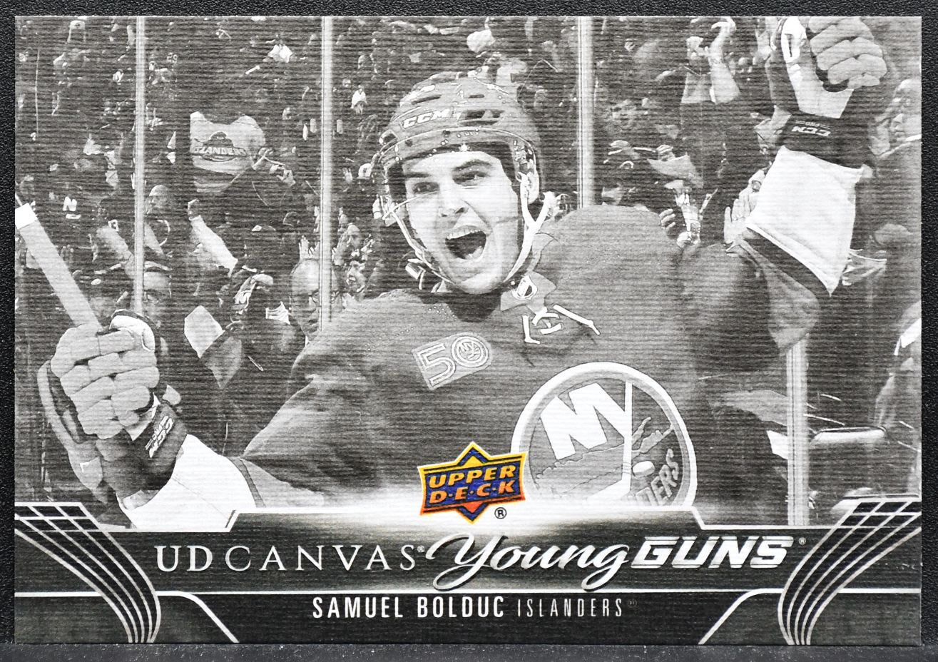 2023-24 UD Series 1 UD Canvas Young Guns Black Samuel Bolduc Islanders RC 3703