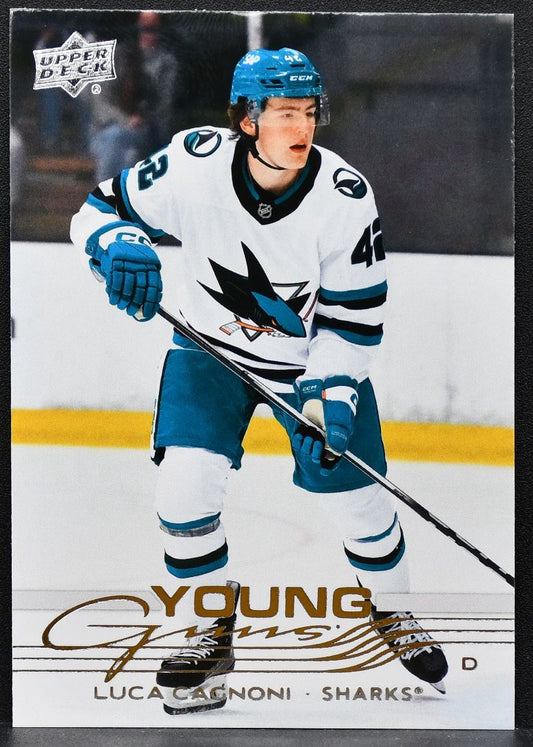 2025-26 Upper Deck Series 1 Young Guns Luca Cagnoni 213 San Jose Sharks RC 7956