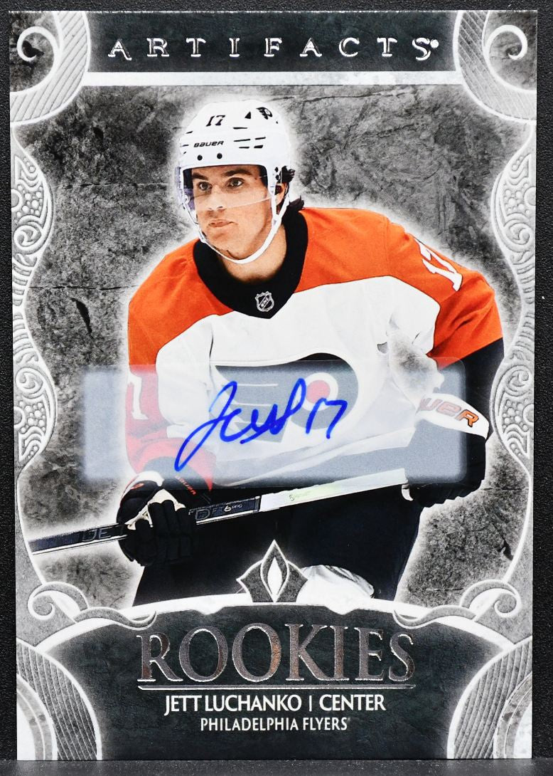 2024-25 UD Artifacts Rookies Silver Auto Jett Luchanko XII Flyers RC Auto 7108