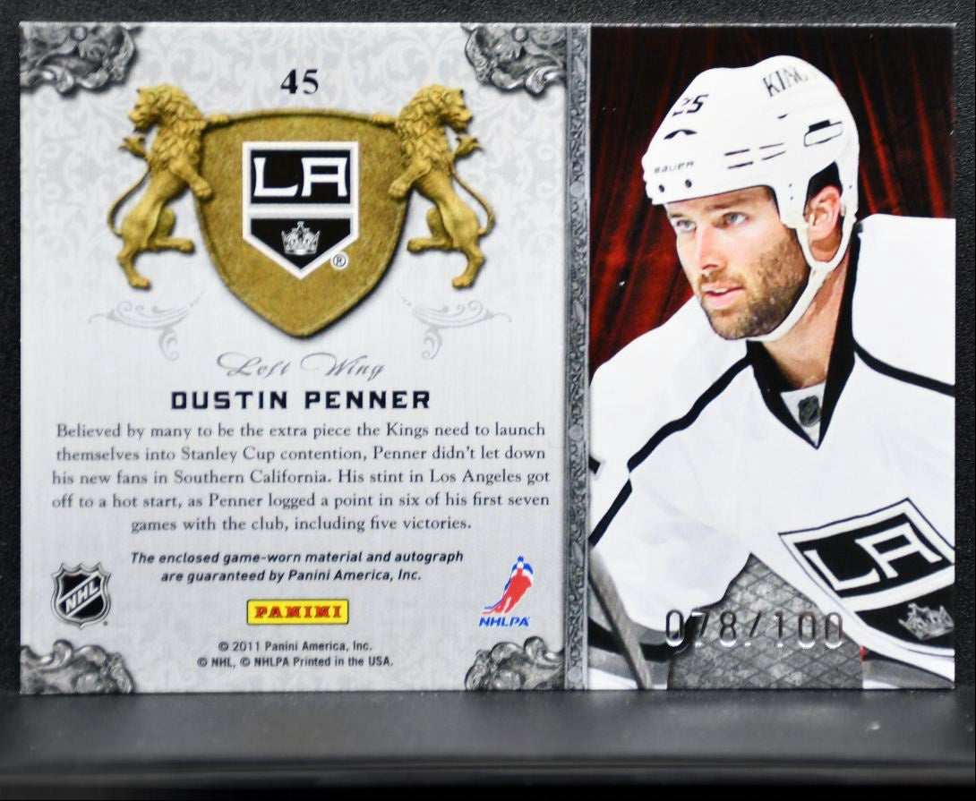 2011-12 Panini Crown Royale All Kings Memorabilia Penner Auto /100 Jersey 1343