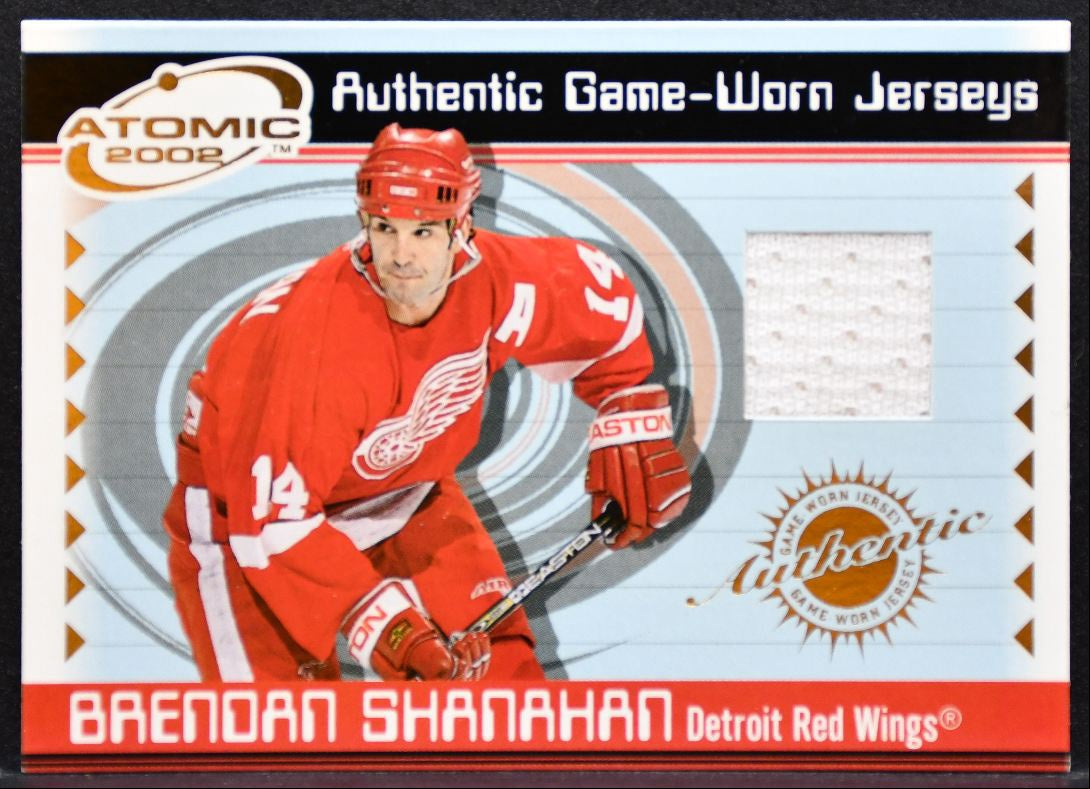 2001-02 Pacific Atomic Jersey Brendan Shanahan 25 Detroit Red Wings Jersey 9090