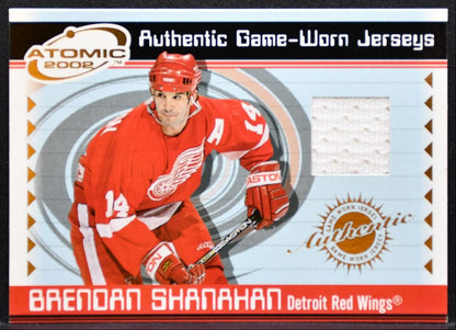 2001-02 Pacific Atomic Jersey Brendan Shanahan 25 Detroit Red Wings Jersey 9090