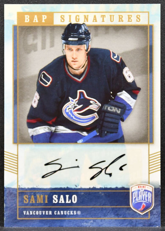 2006-07 Upper Deck Be A Player Signatures Sami Salo SS Canucks Auto 2786