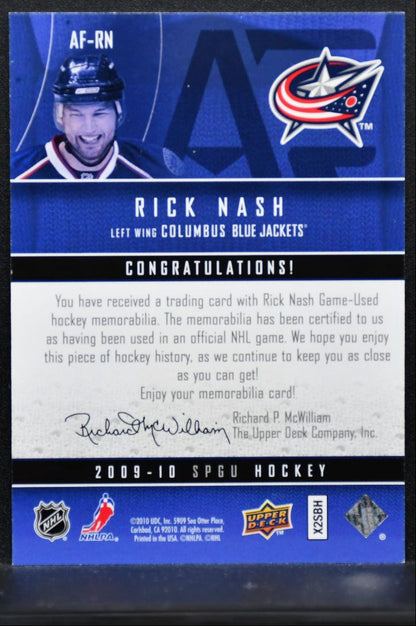 2009-10 SP Game Used Authentic Fabrics Rick Nash AF-RN Jackets Jersey 4800