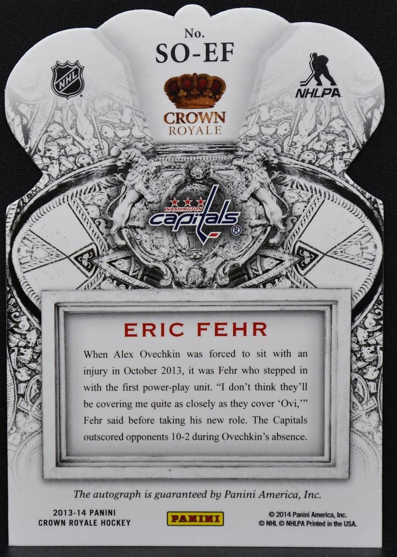 2013-14 Panini Crown Royale Sovereign Sigs Ruby Fehr Capitals Auto 12/25 0003