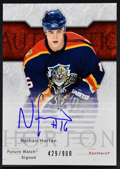 2003-04 SP Authentic Future Watch Signed Nathan Horton 143 RC Auto 429/900