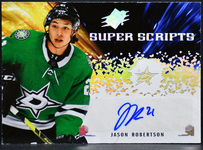 2021-22 SPx Super Scripts Jason Robertson SS-JR Dallas Stars Auto 6001