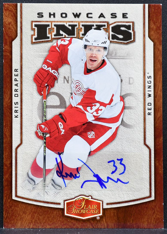 2006-07 Flair Showcase INKS Kris Draper I-KD Detroit Red Wings Auto 9082
