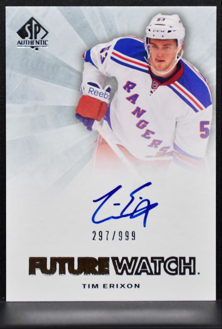 2011-12 SP Authentic Future Watch Auto Tim Erixon Rangers RC Auto 297/999 0123