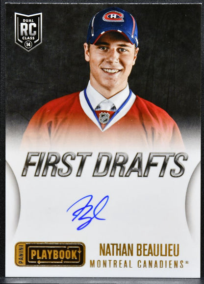 2013-14 Panini Playbook First Drafts Signatures Beaulieu Canadiens RC Auto 1462