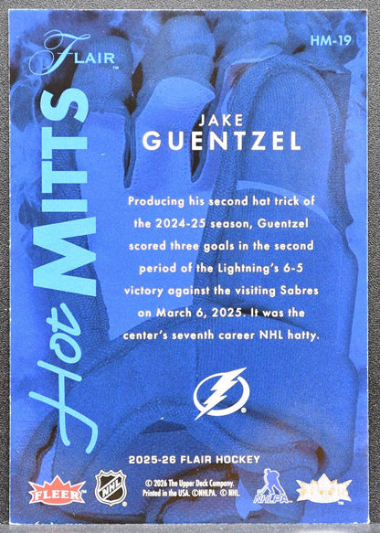 2025-26 Flair Hot Mitts Jake Guentzel HM-19 Tampa Bay Lightning 8655