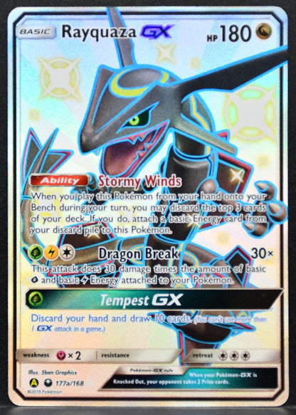 Pokémon Rayquaza-GX Sun & Moon: Celestial Storm 177A/168 LP English