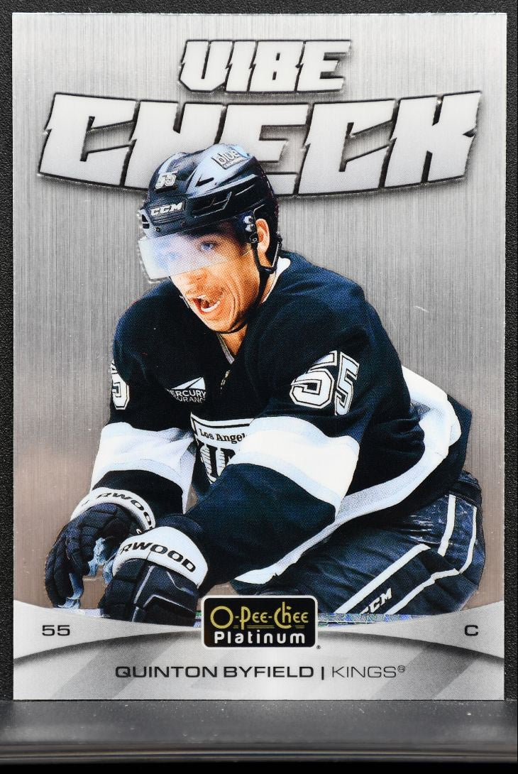 2025-26 O-Pee-Chee Platinum Vibe Check Quinton Byfield Los Angeles Kings 3901