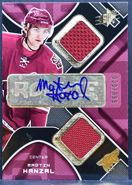 2007-08 SPx Rookie Jersey Auto Martin Hanzal 227 Coyotes RC Auto 930/999 0286