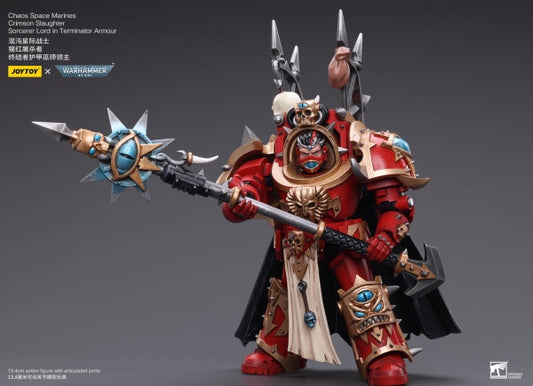 Crimson Slaughter Sorcerer Lord in Terminator Armour Chaos Space Marines Joy Toy