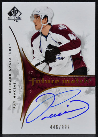 2009-10 SP Authentic Future Watch Ray Macias 237 Avalanche RC Auto 446/999 5590