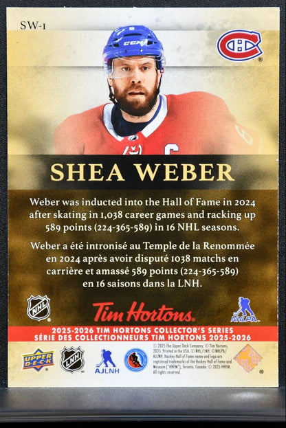 2025-26 UD Tim Hortons Collector's Series HOF 2024 Shea Weber Canadiens 1242