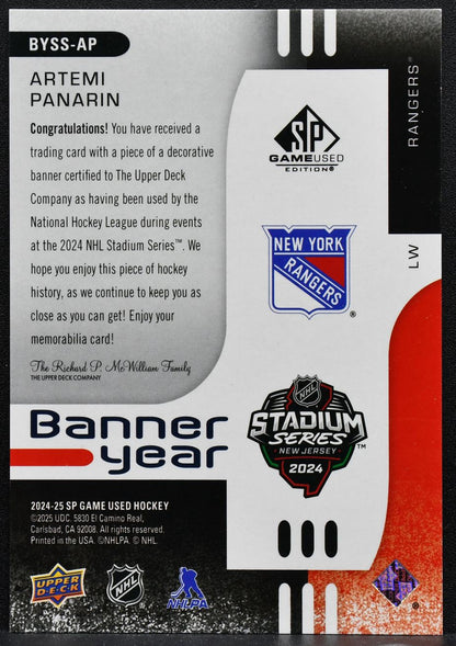 2024-25 SP Game Used Stadium Series Banner Year Relics Panarin Jersey 3468
