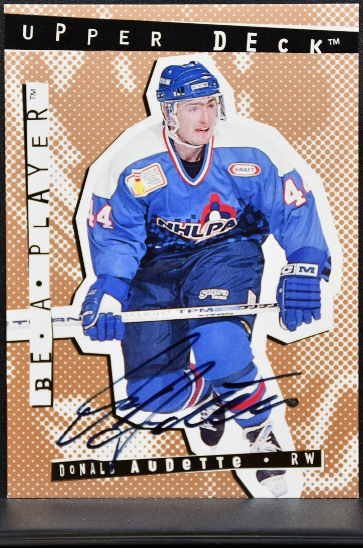 1994-95 UD Be a Player Autographs Donald Audette 31 Buffalo Sabres Auto 1417