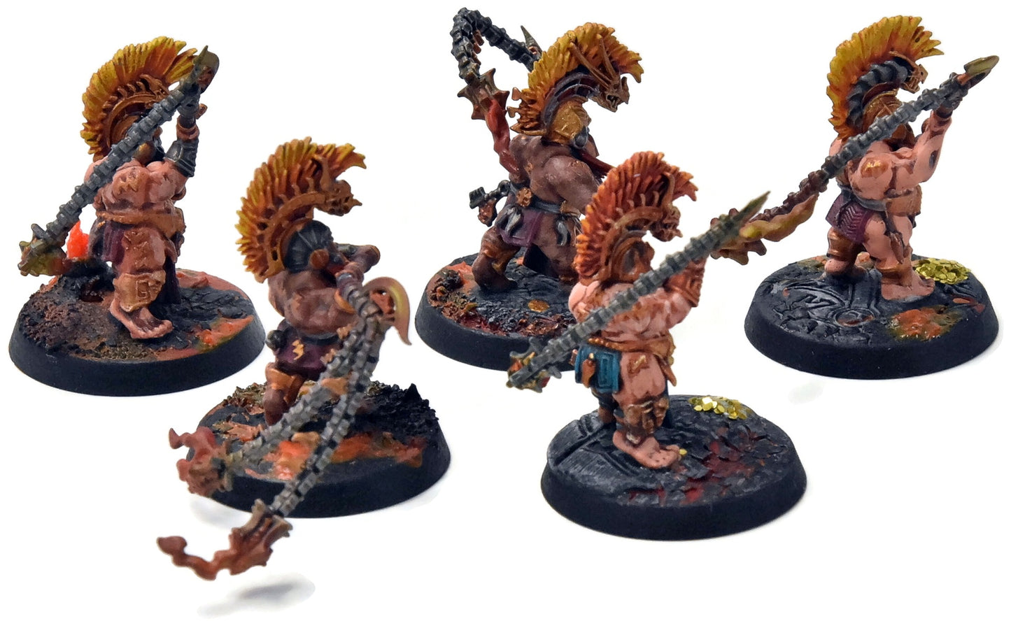 FYRESLAYERS 5 Hearthguard Berzerkers #1 WELL PAINTED Sigmar