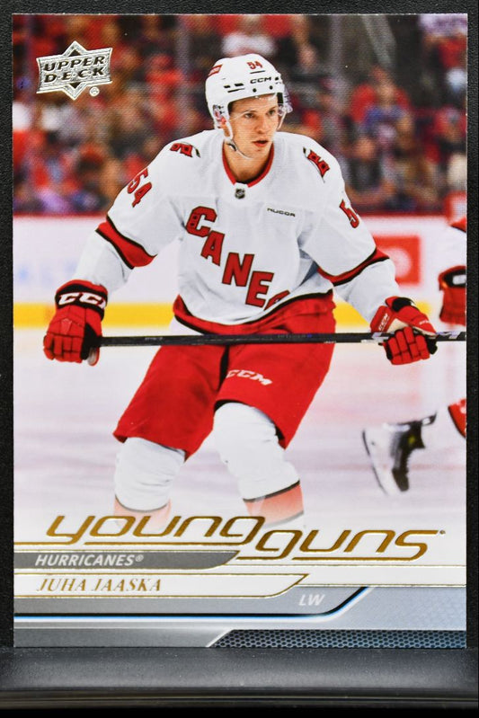 2024-25 UD Extended Series Young Guns Juha Jaaska 718 Hurricanes RC 0649