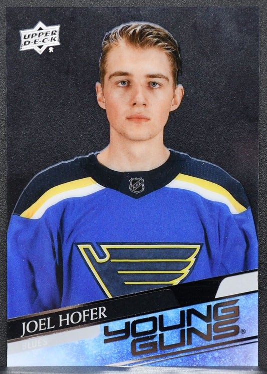 20-21 UD Extended Series Young Guns Clear Cut Joel Hofer 702 St. Louis Blues RC 5036
