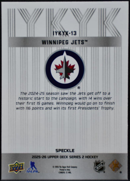 2025-26 Upper Deck Series 2 IYKYK IYKYK-13 Winnipeg Jets 8042