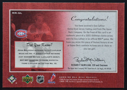 Maillot Guy Lafleur MM-GL UD Bee Hive Matted Materials 2005-06