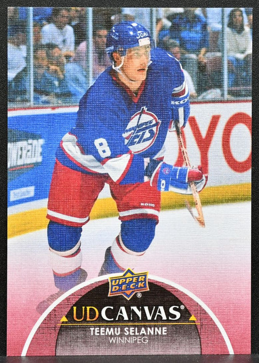 2021-22 Upper Deck Series 2 UD Canvas Teemu Selanne C243 Winnipeg Jets 7917
