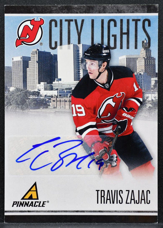 2010-11 Panini Pinnacle City Lights Signatures Travis Zajac Devils Auto 9563