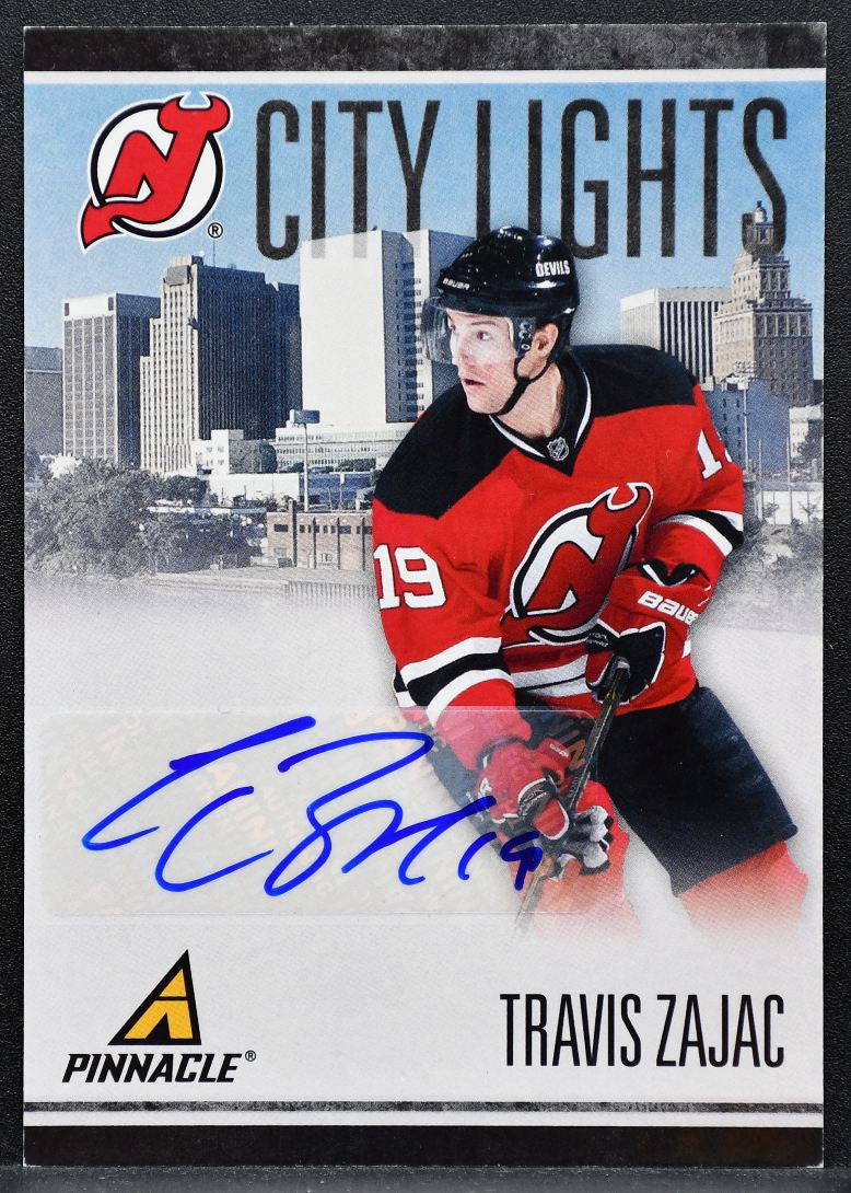 2010-11 Panini Pinnacle City Lights Signatures Travis Zajac Devils Auto 9563