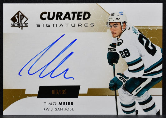 2022-23 SP Authentic Curated Signatures Timo Meier Sharks Auto 109/199 2249