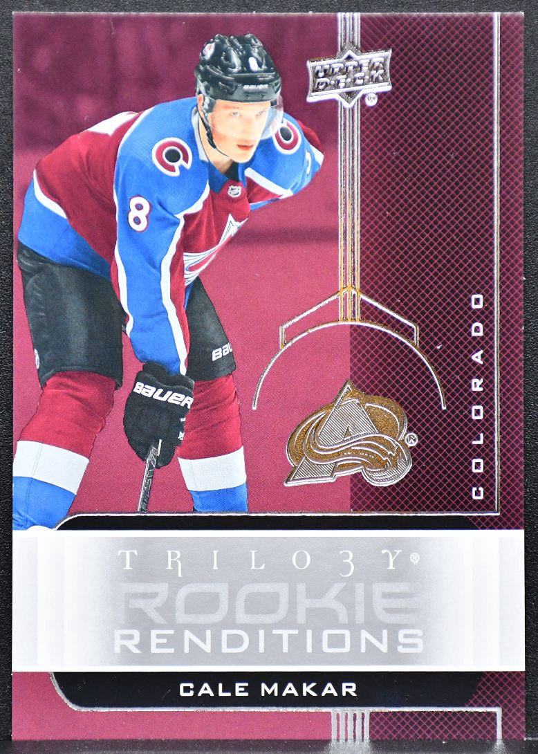 2019-20 UD Trilogy Rookie Renditions Cale Makar RR-1 Colorado Avalanche RC 5579