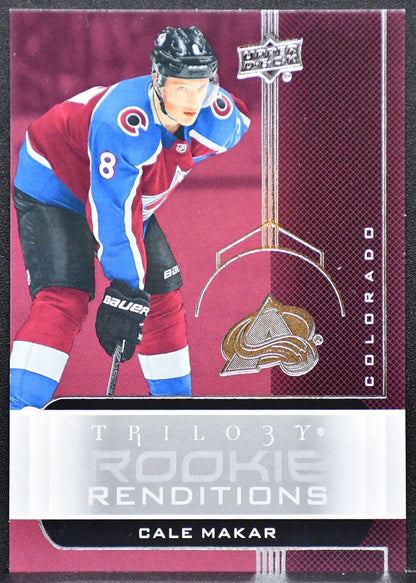 2019-20 UD Trilogy Rookie Renditions Cale Makar RR-1 Colorado Avalanche RC 5579