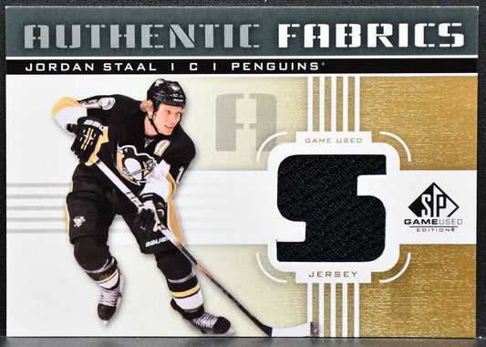 2011-12 SP Game Used Authentic Fabrics Jordan Staal AF-ST Penguins Jersey 9860