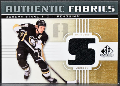 2011-12 SP Game Used Authentic Fabrics Jordan Staal AF-ST Penguins Jersey 9860