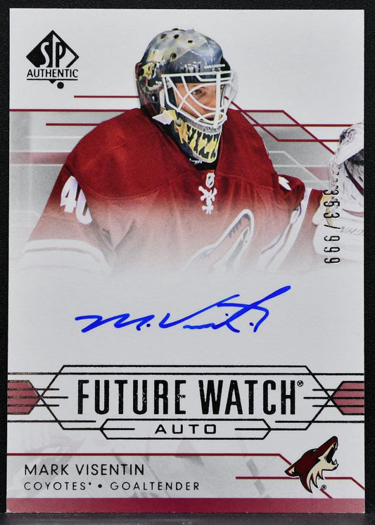 2014-15 SP Authentic Future Watch Auto Mark Visentin Coyotes RC Auto 1511