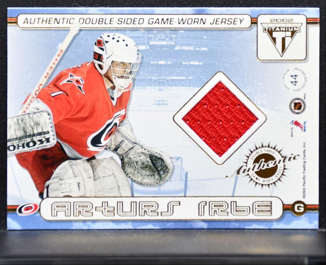 2001-02 Pacific Private Stock Titanium Double-Sided Barrasso/Irbe Jersey 5036