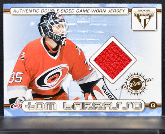 2001-02 Pacific Private Stock Titanium Double-Sided Barrasso/Irbe Jersey 5036
