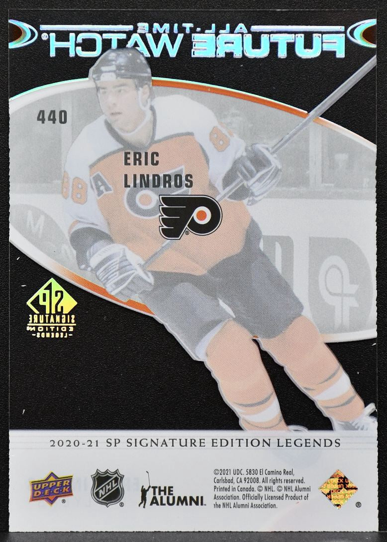 20-21 SP Edition Legends All-Time Future Watch Clear Cut Acetate Lindros Flyers 8150