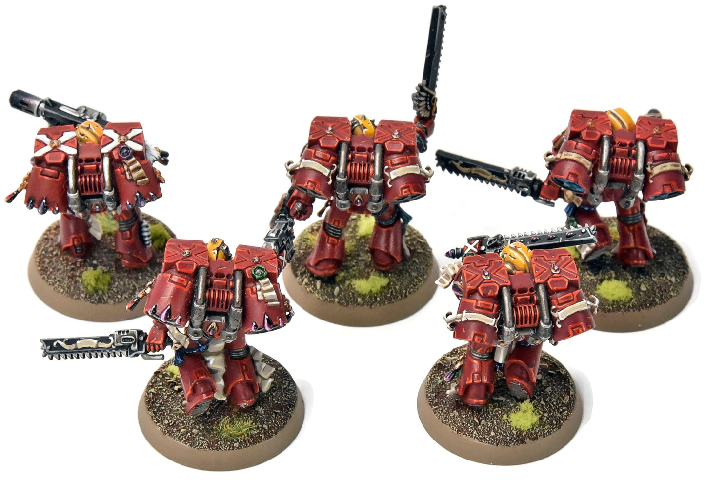 BLOOD ANGELS 5 Vanguard Veteran Squad #13 PRO PAINTED Warhammer 40K