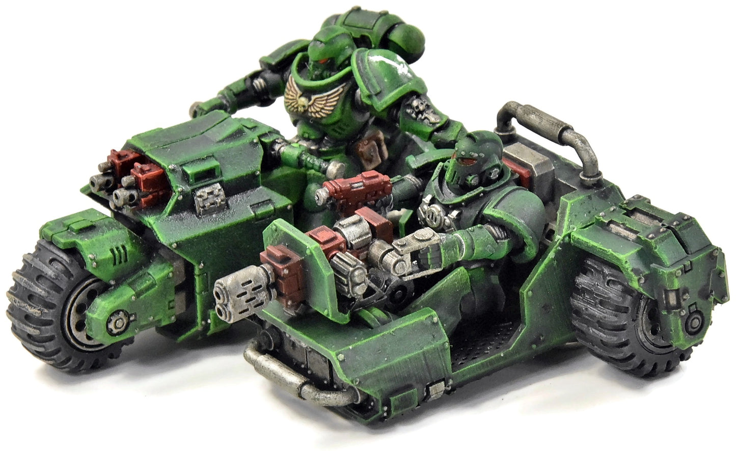 Moto d'attaque Dark Angels n°4, peinture de qualité, Warhammer 40K