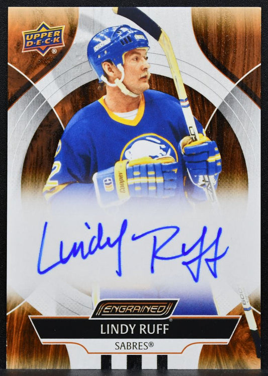 2024-25 Upper Deck Engrained Icons Auto Lindy Ruff CA-LI Sabres Auto 5619