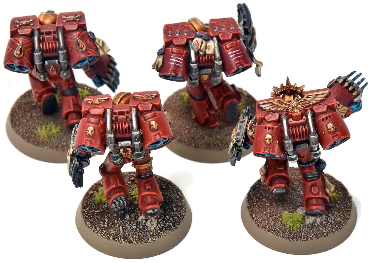 BLOOD ANGELS 4 Vanguard Veteran Squad #12 PRO PAINTED Warhammer 40K