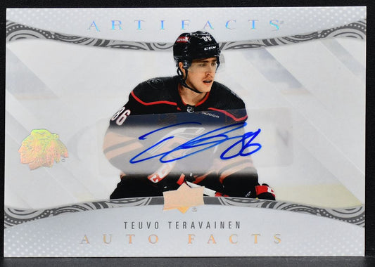 2024-25 UD Artifacts Auto Facts Teuvo Teravainen AF-TT Chicago Blackhawks Auto