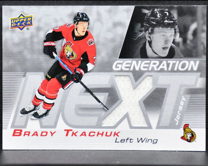 2019-20 Upper Deck Generation Next Jersey Brady Tkachuk Senators Jersey 7931